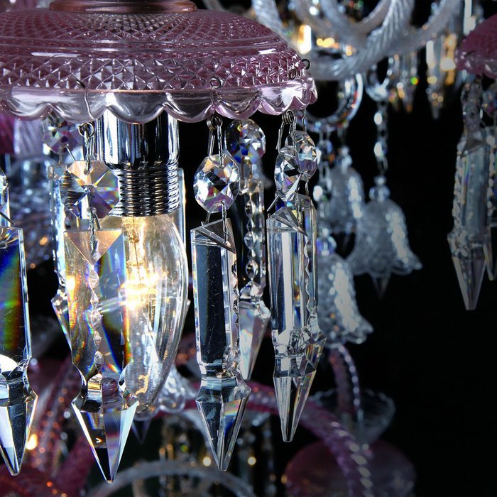 Люстра Illuminati 6-ти рожковая с хромированной арматурой - купить Подвесные люстры по цене 143520.0