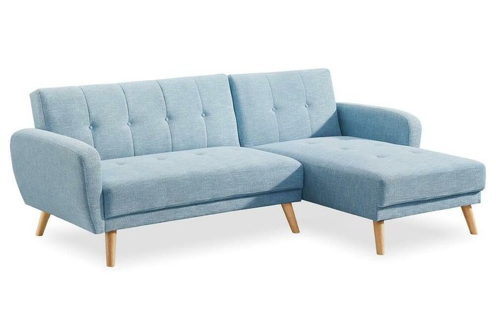 Угловой диван-кровать Christy голубого цвета - лучшие Угловые диваны в INMYROOM