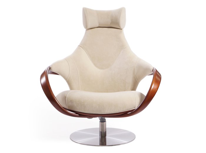 Кресло "Apriori S" с изящными подлокотниками из натурального дерева - купить Интерьерные кресла по цене 75996.0