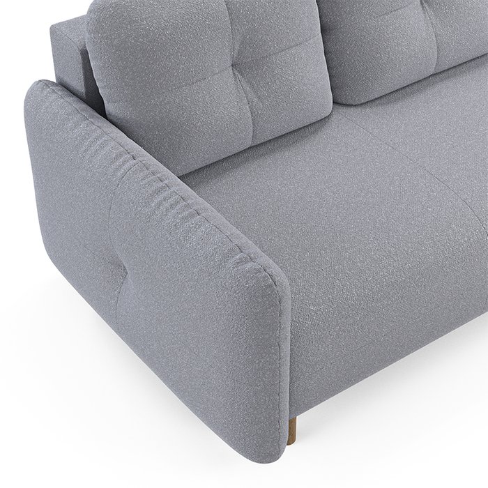 Прямой диван-кровать Anika серо-голубого цвета - лучшие Прямые диваны в INMYROOM