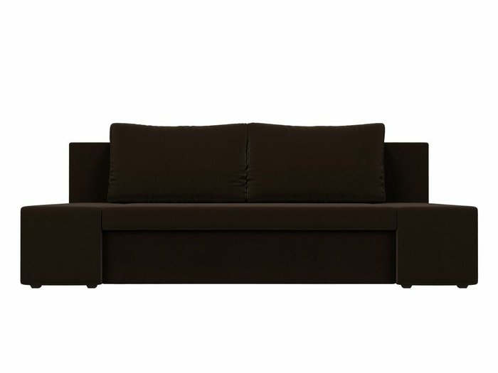 Прямой диван-кровать Сан Марко коричневого цвета - купить Прямые диваны по цене 22999.0