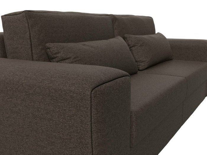 Прямой диван-кровать Лига 008 коричневого цвета - лучшие Прямые диваны в INMYROOM