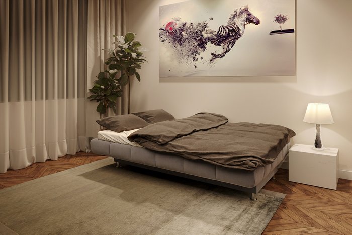 Диван-кровать Юта серого цвета - лучшие Прямые диваны в INMYROOM