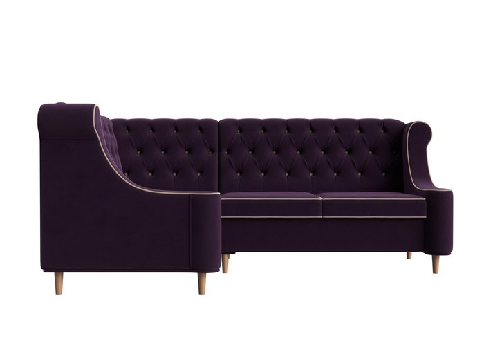 Угловой диван Бронкс фиолетового цвета левый угол - купить Угловые диваны по цене 64999.0