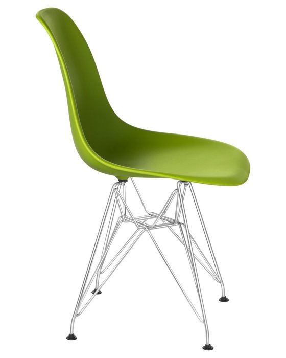 Стул обеденный зеленого цвета на металлических ножках - лучшие Обеденные стулья в INMYROOM