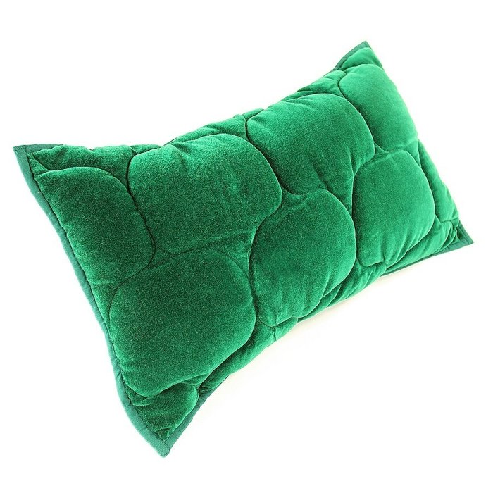 Чехол на подушку бархатный Хвойное утро зеленого цвета - купить Декоративные подушки по цене 1750.0