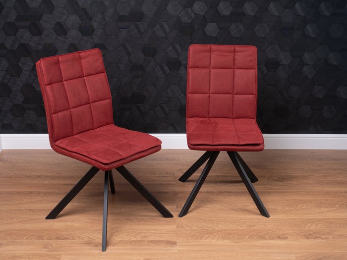 Стул с поворотным механизмом Vela красного цвета - лучшие Обеденные стулья в INMYROOM