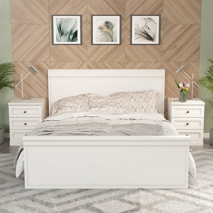 Кровать Белладжио 180х200 белого цвета  - купить Кровати для спальни по цене 47566.0