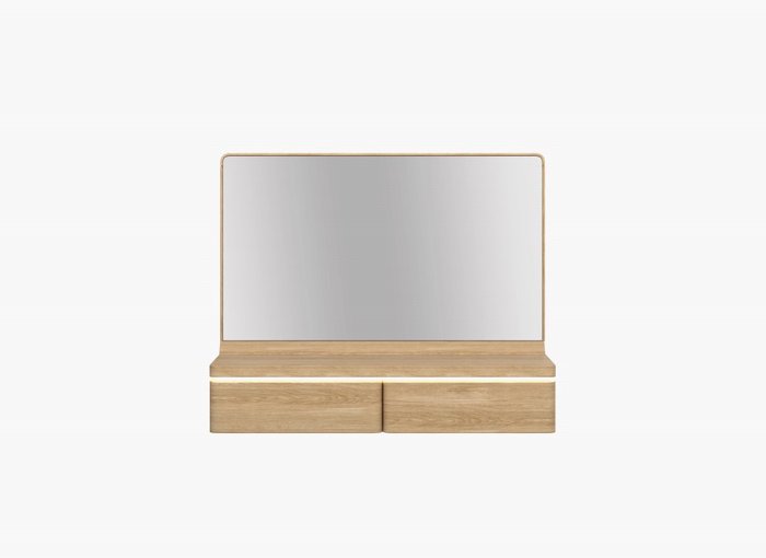 Навесной туалетный столик с зеркалом Orly бежевого цвета - купить Туалетные столики по цене 111002.0
