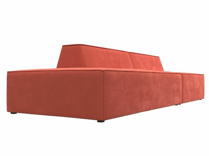 Прямой модульный диван Монс Модерн кораллового цвета левый - лучшие Прямые диваны в INMYROOM