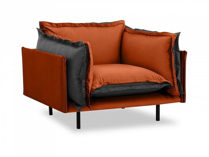 Кресло Barcelona оранжево-серого цвета - купить Интерьерные кресла по цене 85600.0