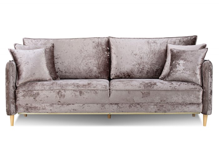 Прямой диван-кровать Йорк Премиум коричневого цвета