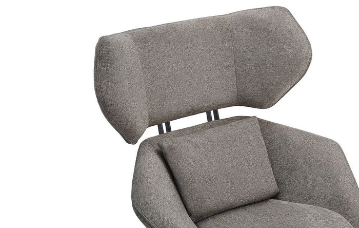 Кресло с поворотным механизмом Boston серо-коричневого цвета - лучшие Интерьерные кресла в INMYROOM