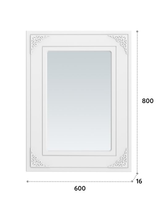 Зеркало настенное Ассоль белого цвета - купить Настенные зеркала по цене 6153.0
