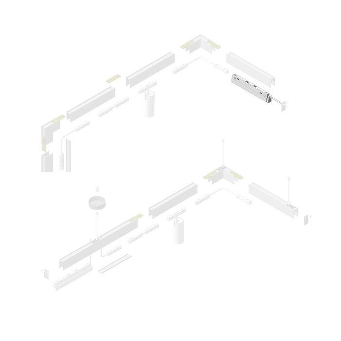 Блок питания 200Вт 48В для магнитного шинопровода, Input AC180-265V Output DC48V, белый - лучшие Основания для освещения в INMYROOM