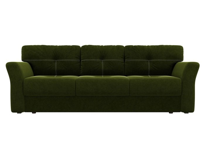 Прямой диван-кровать Манхеттен зеленого цвета - купить Прямые диваны по цене 40590.0