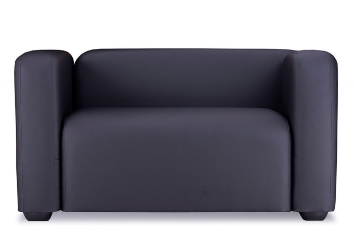 Прямой диван Квадрато Стандарт черного цвета