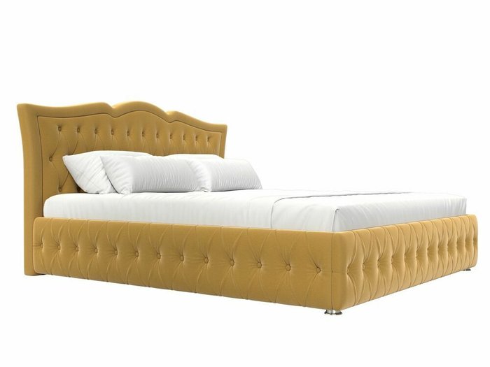 Кровать Герда 200х200 желтого цвета с подъемным механизмом - лучшие Кровати для спальни в INMYROOM