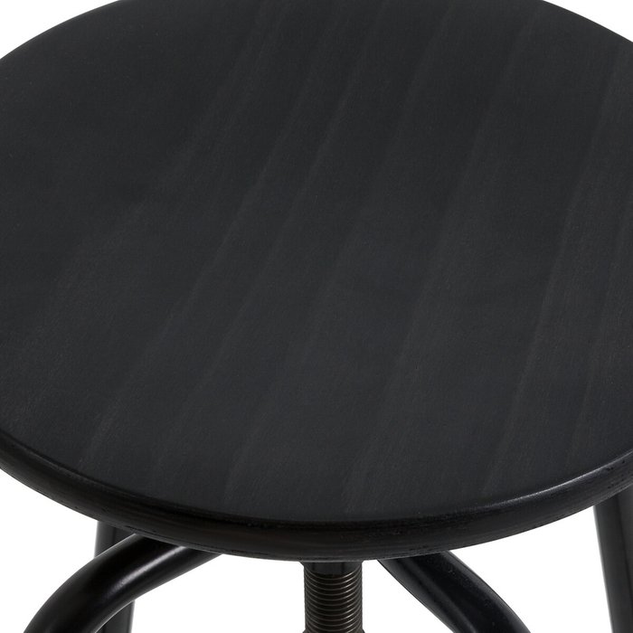 Табурет винтовой Hiba черного цвета - лучшие Барные стулья в INMYROOM
