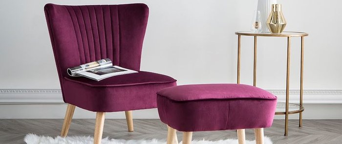 Кресло Зола Vinous бордового цвета - лучшие Интерьерные кресла в INMYROOM
