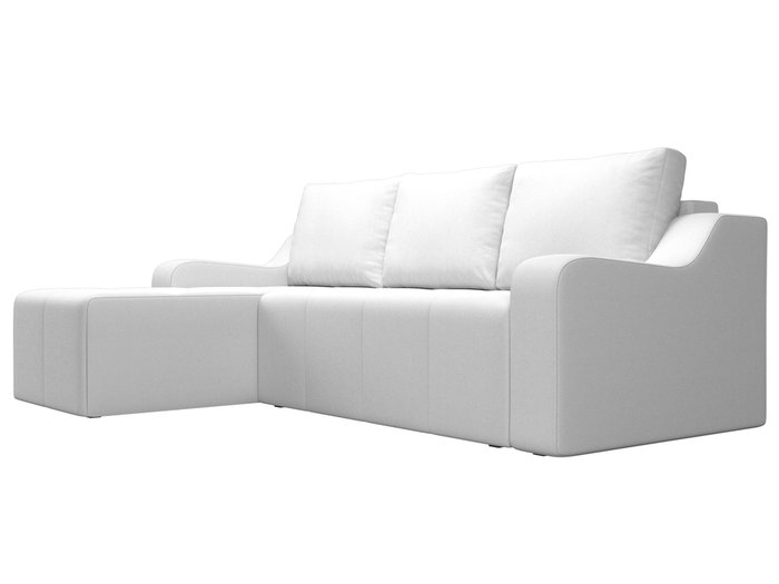 Угловой диван-кровать Элида белого цвета (экокожа) левый угол - лучшие Угловые диваны в INMYROOM