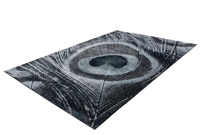 Рельефный ковер Greta Peacock темно-серого цвета 120х170 - купить Ковры по цене 29700.0