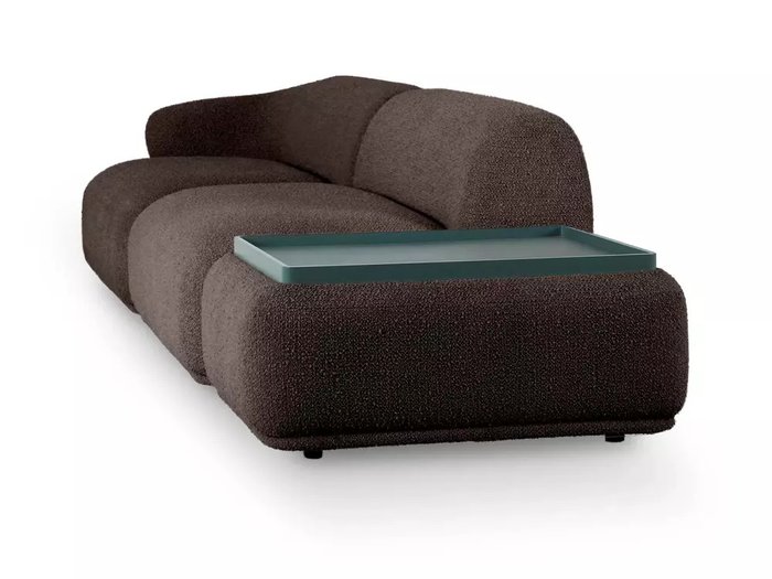 Модульный диван Fabro темно-коричневого цвета - лучшие Прямые диваны в INMYROOM