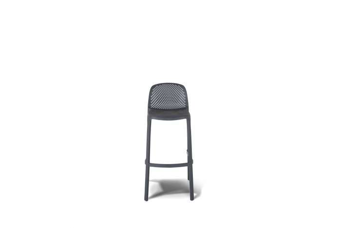 Барный стул Севилья из пластика темно-серого цвета  - лучшие Садовые стулья в INMYROOM