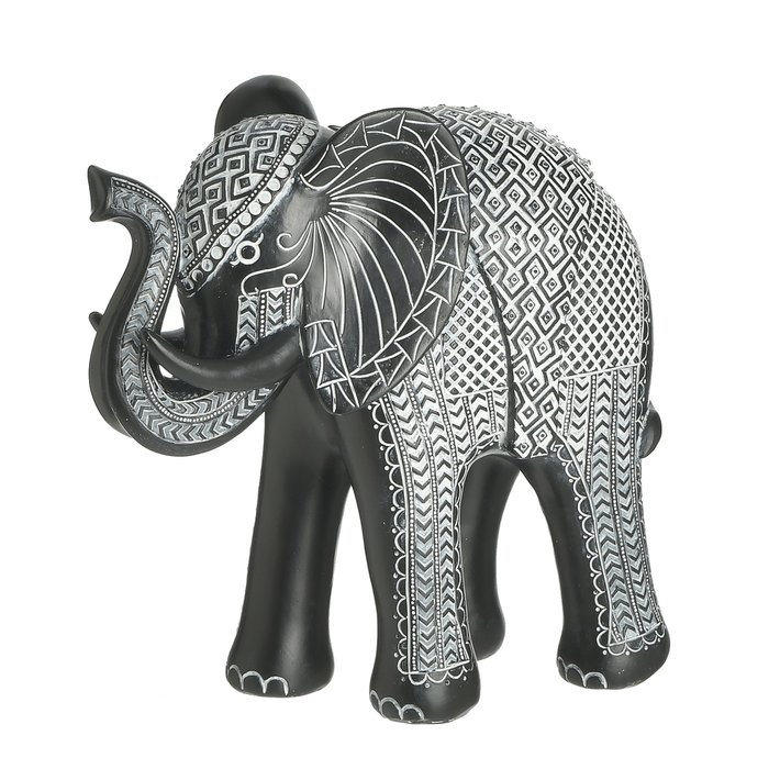 Декор настольный Слон черно-белого цвета