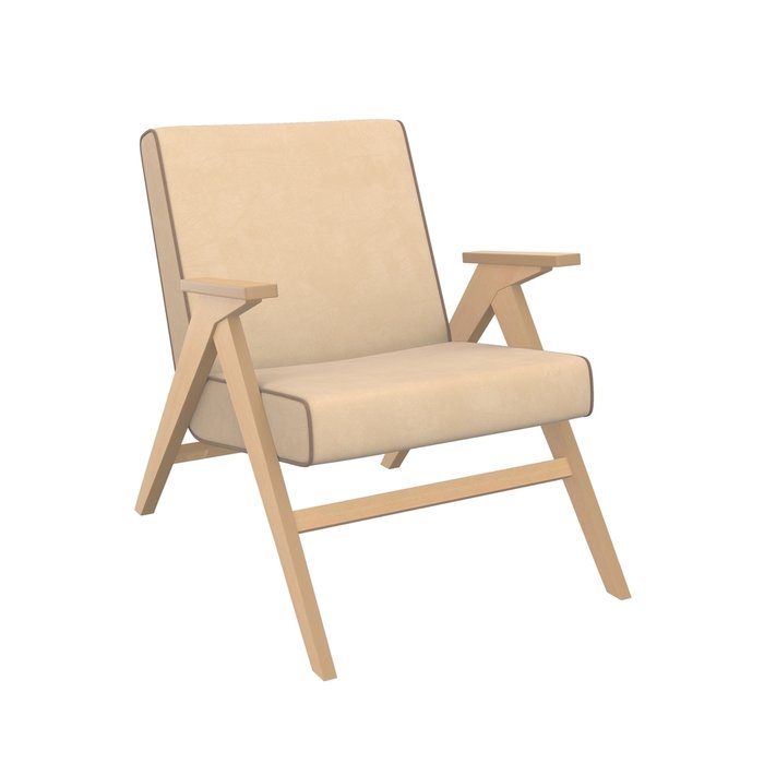 Кресло для отдыха Вест бежевого цвета