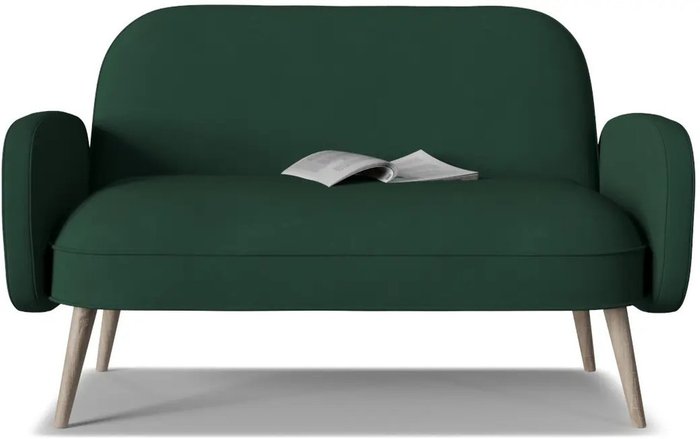 Диван прямой Бержер зеленого цвета - купить Прямые диваны по цене 15285.0
