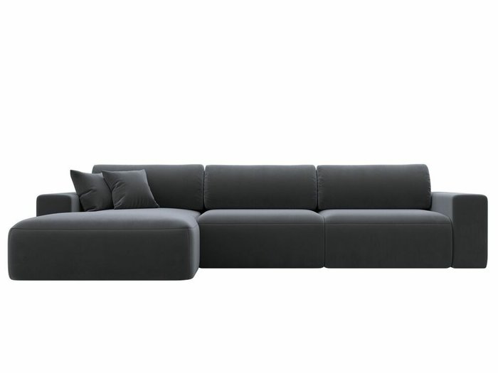 Угловой диван-кровать Лига 036 Классик Лонг темно-серого цвета левый угол - купить Угловые диваны по цене 109999.0