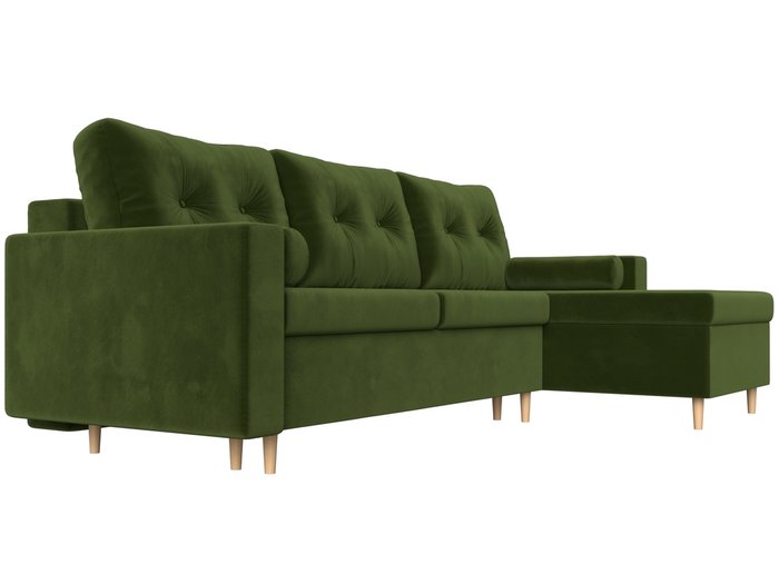 Угловой диван-кровать Белфаст зеленого цвета правый угол - лучшие Угловые диваны в INMYROOM