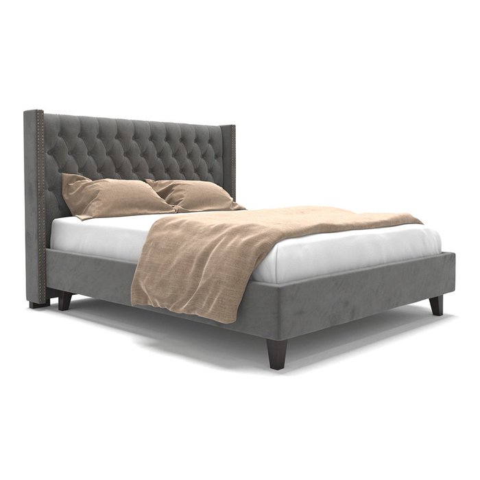  Кровать Stella на ножках серого цвета 180х200 - купить Кровати для спальни по цене 79400.0