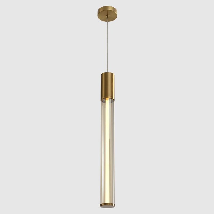 Подвесной светильник LINEUP SP11W LED BRASS (стекло, цвет янтарный) - лучшие Подвесные светильники в INMYROOM