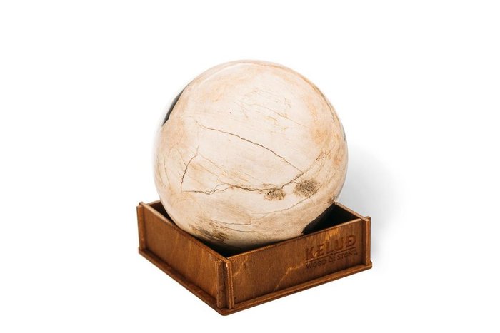 Декоративный шар из окаменелого дерева 383686