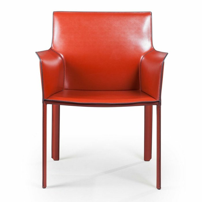 Обеденный стул с подлокотниками Barrie красного цвета - купить Обеденные стулья по цене 39900.0