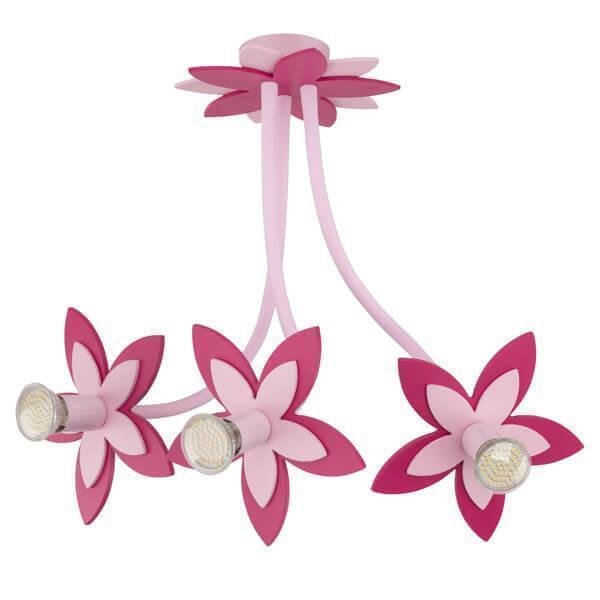 Подвесная люстра Flowers Pink розового цвета - купить Потолочные светильники в детскую по цене 11590.0