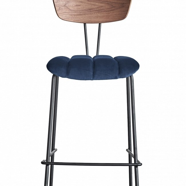Барный стул Apel с синим сидением - лучшие Барные стулья в INMYROOM