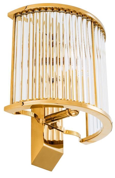 Настенный светильник gold из прозрачных стеклянных трубочек - купить Бра и настенные светильники по цене 13550.0