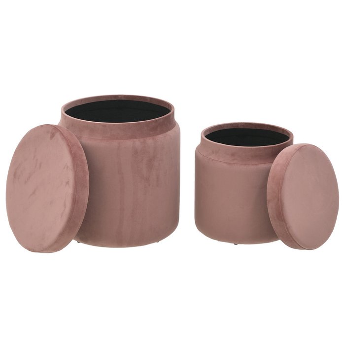 Набор из двух пуф-боксов розового цвета IMR-1257473 - купить Пуфы по цене 17140.0