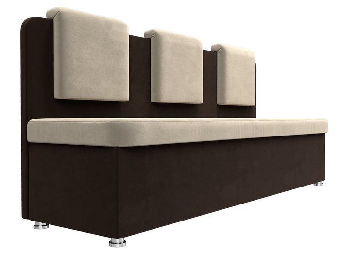 Кухонный прямой диван Маккон коричнево-бежевого цвета - лучшие Прямые диваны в INMYROOM