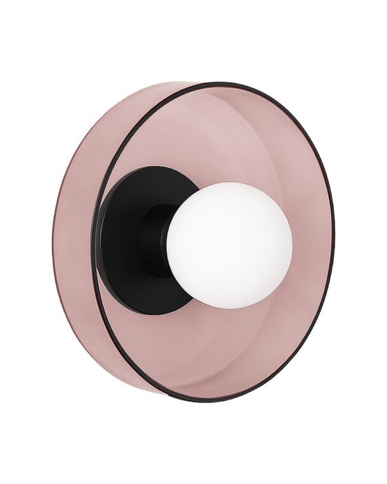 Настенный светильник с розовым стеклом “Кассель” – 35 см