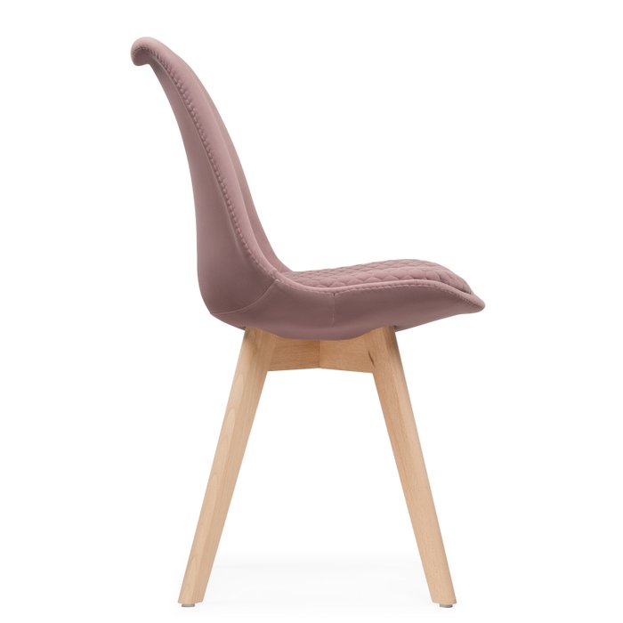 Стул Bonuss светло-розового цвета на бежевых ножках - лучшие Обеденные стулья в INMYROOM