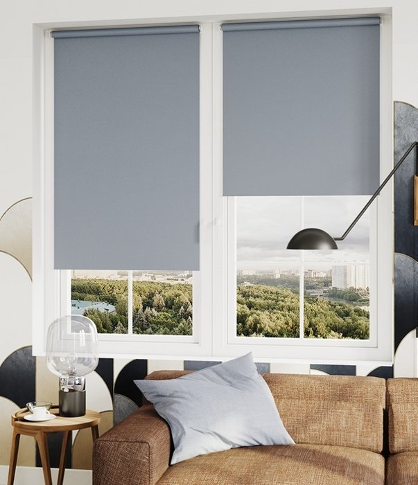 мини ролета Лестер 66х175 серый