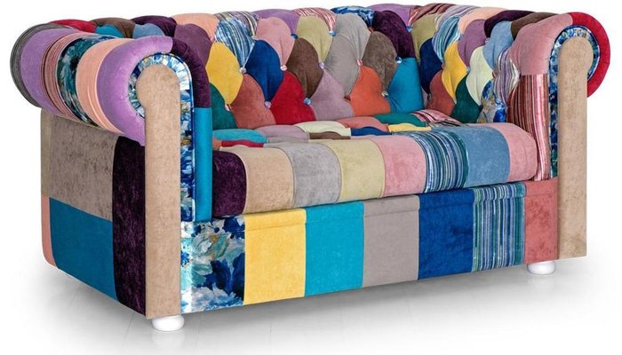 Диван Пэчворк Палитра с разноцветной обивкой - купить Прямые диваны по цене 54450.0