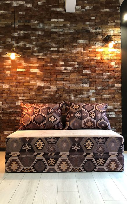 Бескаркасный диван-кровать Puzzle Bag Мехико XL коричневого цвета - купить Бескаркасная мебель по цене 20232.0