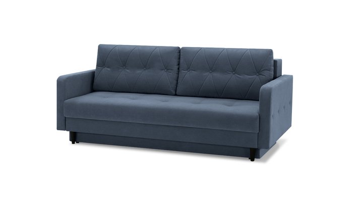 Прямой диван-кровать Бостон Лайт синего цвета - купить Прямые диваны по цене 54800.0