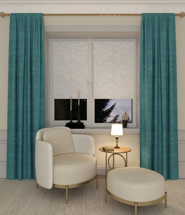 мини ролета Севилия 57х175 серебро - лучшие Шторы в INMYROOM