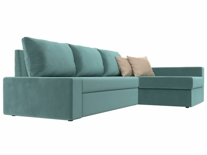 Угловой диван-кровать Версаль бирюзового цвета правый угол - лучшие Угловые диваны в INMYROOM